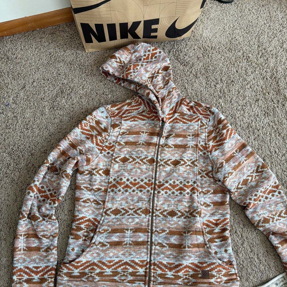 Sherpa Adventure Gear Women's Bhutan Full Zip Fleece Hoodie Amber Aztec
